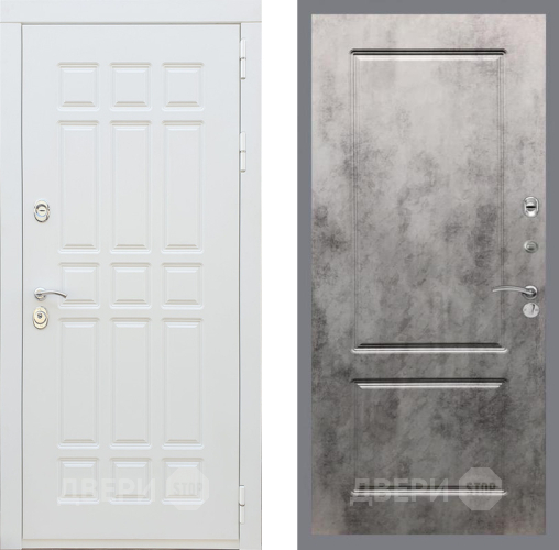 Входная металлическая Дверь Рекс (REX) 8 Силк Сноу FL-117 Бетон темный в Егорьевске