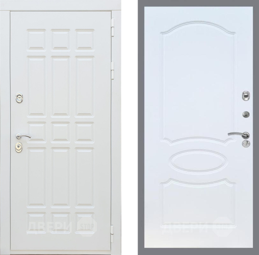 Входная металлическая Дверь Рекс (REX) 8 Силк Сноу FL-128 Белый ясень в Егорьевске