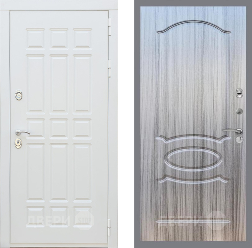 Входная металлическая Дверь Рекс (REX) 8 Силк Сноу FL-128 Сандал грей в Егорьевске