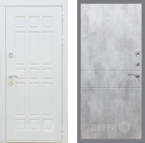 Входная металлическая Дверь Рекс (REX) 8 Силк Сноу FL-290 Бетон светлый в Егорьевске