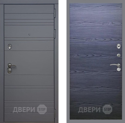 Входная металлическая Дверь Рекс (REX) 14 силк титан GL Дуб тангенальный черный в Егорьевске