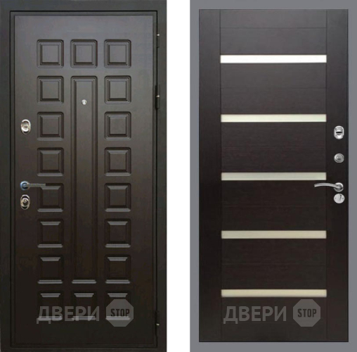 Входная металлическая Дверь Рекс (REX) Премиум 3к СБ-14 стекло белое венге поперечный в Егорьевске