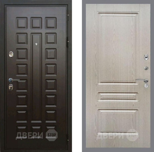 Входная металлическая Дверь Рекс (REX) Премиум 3к FL-243 Беленый дуб в Егорьевске