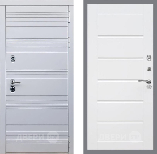 Входная металлическая Дверь Рекс (REX) 14 Силк Сноу Сити Белый ясень в Егорьевске
