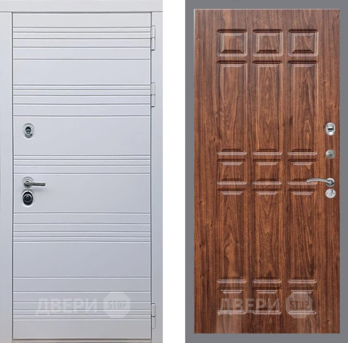 Входная металлическая Дверь Рекс (REX) 14 Силк Сноу FL-33 орех тисненый в Егорьевске