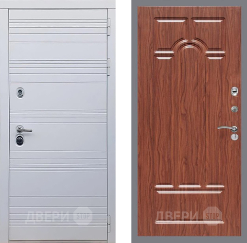 Входная металлическая Дверь Рекс (REX) 14 Силк Сноу FL-58 орех тисненый в Егорьевске