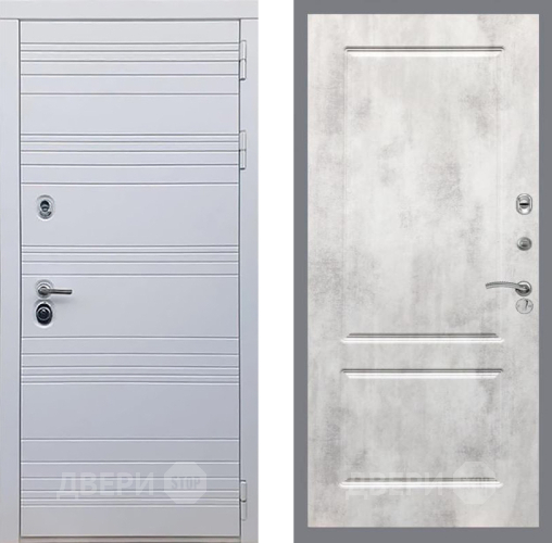Входная металлическая Дверь Рекс (REX) 14 Силк Сноу FL-117 Бетон светлый в Егорьевске