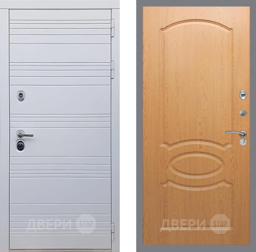 Входная металлическая Дверь Рекс (REX) 14 Силк Сноу FL-128 Дуб в Егорьевске