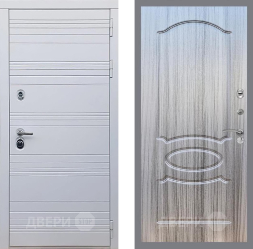 Входная металлическая Дверь Рекс (REX) 14 Силк Сноу FL-128 Сандал грей в Егорьевске