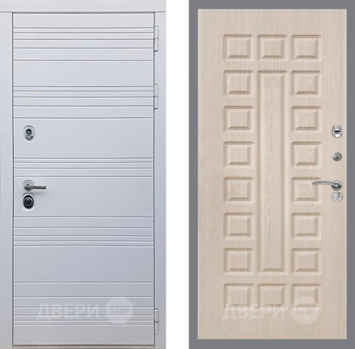 Входная металлическая Дверь Рекс (REX) 14 Силк Сноу FL-183 Беленый дуб в Егорьевске