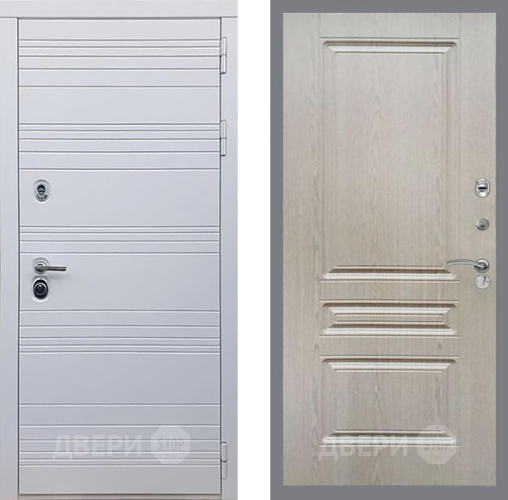 Входная металлическая Дверь Рекс (REX) 14 Силк Сноу FL-243 Беленый дуб в Егорьевске