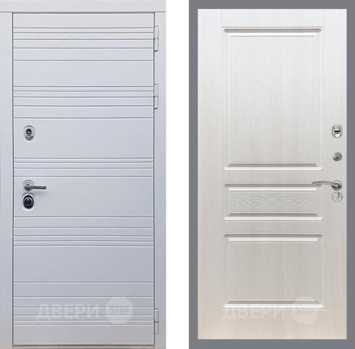 Входная металлическая Дверь Рекс (REX) 14 Силк Сноу FL-243 Лиственница беж в Егорьевске