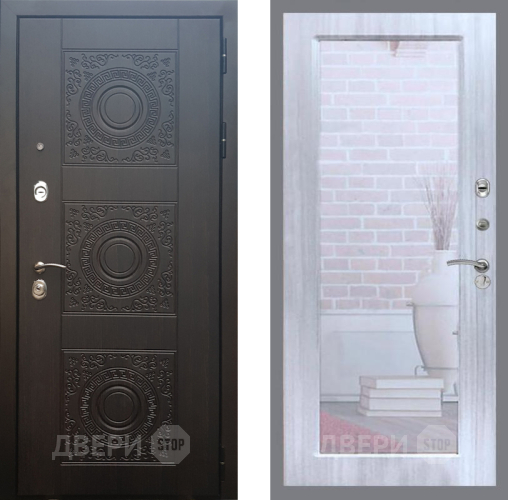 Входная металлическая Дверь Рекс (REX) 10 Зеркало Пастораль Сандал белый в Егорьевске