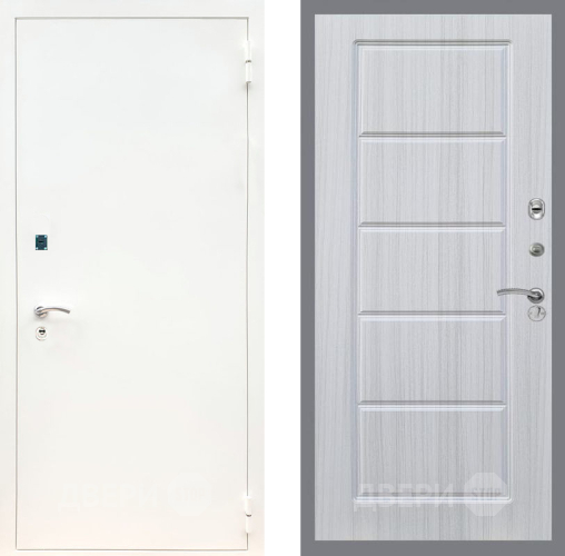 Входная металлическая Дверь Рекс (REX) 1А Белая шагрень FL-39 Сандал белый в Егорьевске