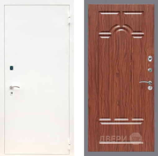 Дверь Рекс (REX) 1А Белая шагрень FL-58 орех тисненый в Егорьевске