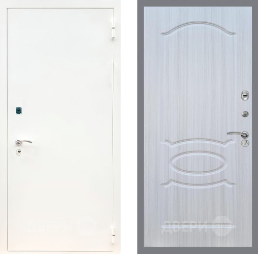 Входная металлическая Дверь Рекс (REX) 1А Белая шагрень FL-128 Сандал белый в Егорьевске