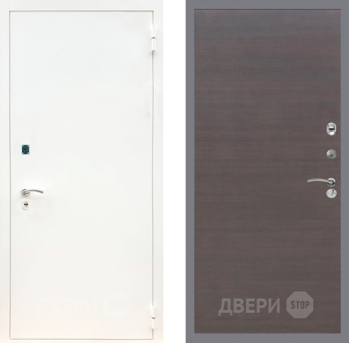 Входная металлическая Дверь Рекс (REX) 1А Белая шагрень GL венге поперечный в Егорьевске