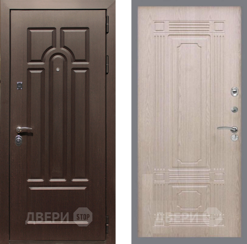 Входная металлическая Дверь Рекс (REX) Эврика FL-2 Беленый дуб в Егорьевске