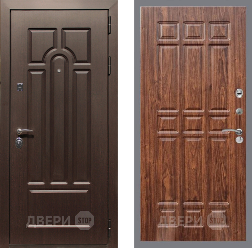 Входная металлическая Дверь Рекс (REX) Эврика FL-33 орех тисненый в Егорьевске