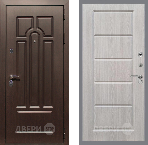 Входная металлическая Дверь Рекс (REX) Эврика FL-39 Беленый дуб в Егорьевске