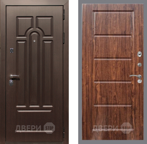 Входная металлическая Дверь Рекс (REX) Эврика FL-39 орех тисненый в Егорьевске