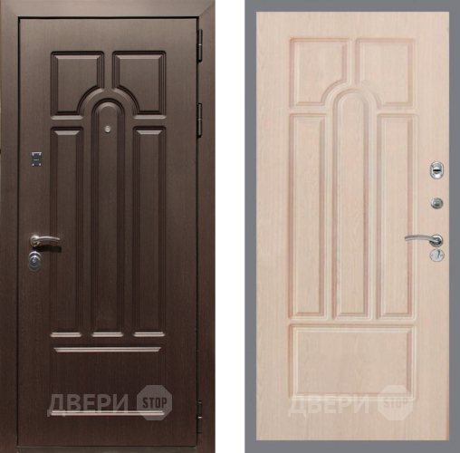 Входная металлическая Дверь Рекс (REX) Эврика FL-58 Беленый дуб в Егорьевске