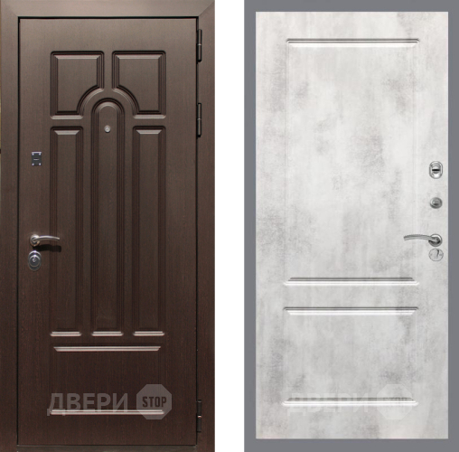 Входная металлическая Дверь Рекс (REX) Эврика FL-117 Бетон светлый в Егорьевске