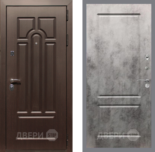 Входная металлическая Дверь Рекс (REX) Эврика FL-117 Бетон темный в Егорьевске