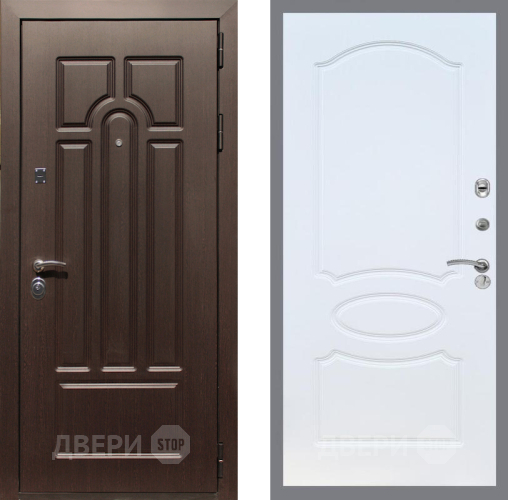 Входная металлическая Дверь Рекс (REX) Эврика FL-128 Белый ясень в Егорьевске