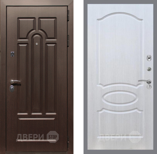 Входная металлическая Дверь Рекс (REX) Эврика FL-128 Лиственница беж в Егорьевске