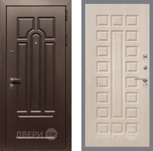 Входная металлическая Дверь Рекс (REX) Эврика FL-183 Беленый дуб в Егорьевске