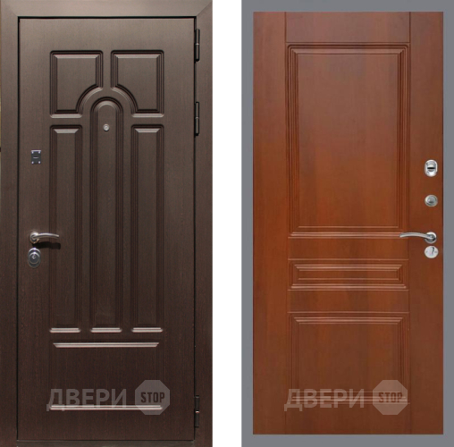 Входная металлическая Дверь Рекс (REX) Эврика FL-243 Итальянский орех в Егорьевске