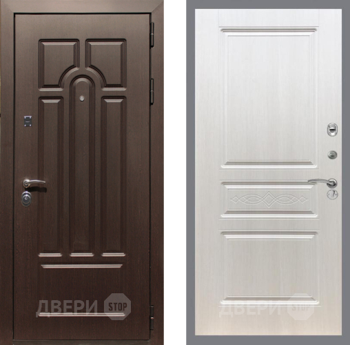 Входная металлическая Дверь Рекс (REX) Эврика FL-243 Лиственница беж в Егорьевске