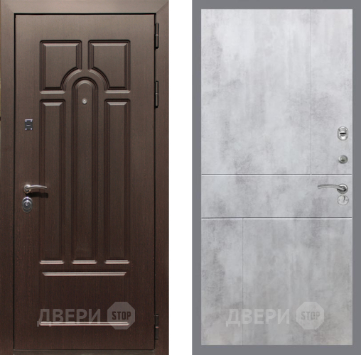 Входная металлическая Дверь Рекс (REX) Эврика FL-290 Бетон светлый в Егорьевске