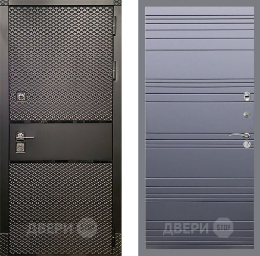 Дверь Рекс (REX) 15 Черный Кварц Line Силк титан в Егорьевске