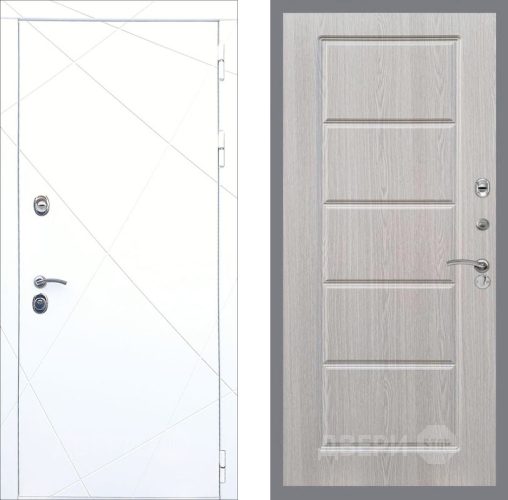 Входная металлическая Дверь Рекс (REX) 13 Силк Сноу FL-39 Беленый дуб в Егорьевске