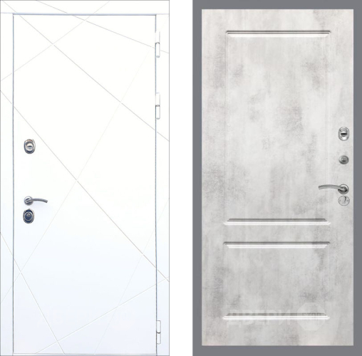 Входная металлическая Дверь Рекс (REX) 13 Силк Сноу FL-117 Бетон светлый в Егорьевске