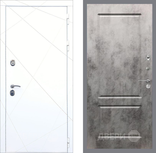 Входная металлическая Дверь Рекс (REX) 13 Силк Сноу FL-117 Бетон темный в Егорьевске