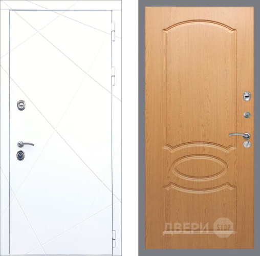 Входная металлическая Дверь Рекс (REX) 13 Силк Сноу FL-128 Дуб в Егорьевске