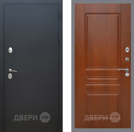 Входная металлическая Дверь Рекс (REX) 5 Черный Муар FL-243 Итальянский орех в Егорьевске