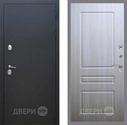 Входная металлическая Дверь Рекс (REX) 5 Черный Муар FL-243 Сандал белый в Егорьевске