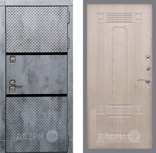 Входная металлическая Дверь Рекс (REX) 15 Бетон Темный FL-2 Беленый дуб в Егорьевске