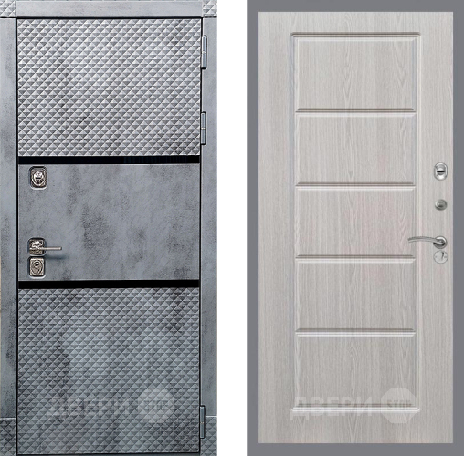 Входная металлическая Дверь Рекс (REX) 15 Бетон Темный FL-39 Беленый дуб в Егорьевске