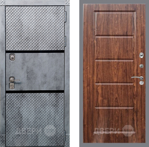 Дверь Рекс (REX) 15 Бетон Темный FL-39 орех тисненый в Егорьевске