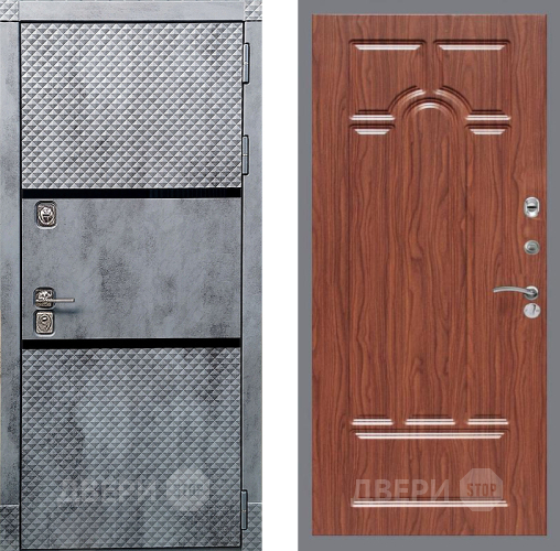 Входная металлическая Дверь Рекс (REX) 15 Бетон Темный FL-58 орех тисненый в Егорьевске