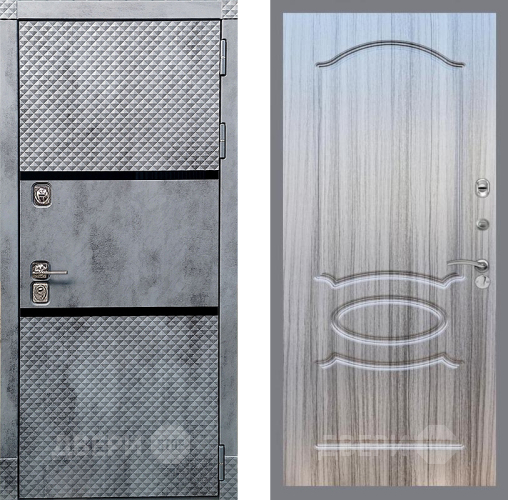 Входная металлическая Дверь Рекс (REX) 15 Бетон Темный FL-128 Сандал грей в Егорьевске