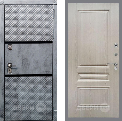 Входная металлическая Дверь Рекс (REX) 15 Бетон Темный FL-243 Беленый дуб в Егорьевске