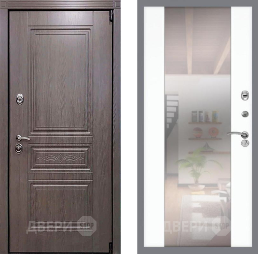 Входная металлическая Дверь Рекс (REX) Премиум-S СБ-16 Зеркало Силк Сноу в Егорьевске