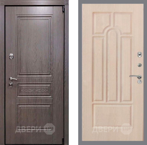 Входная металлическая Дверь Рекс (REX) Премиум-S FL-58 Беленый дуб в Егорьевске