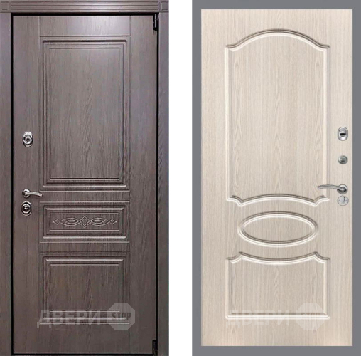 Входная металлическая Дверь Рекс (REX) Премиум-S FL-128 Беленый дуб в Егорьевске